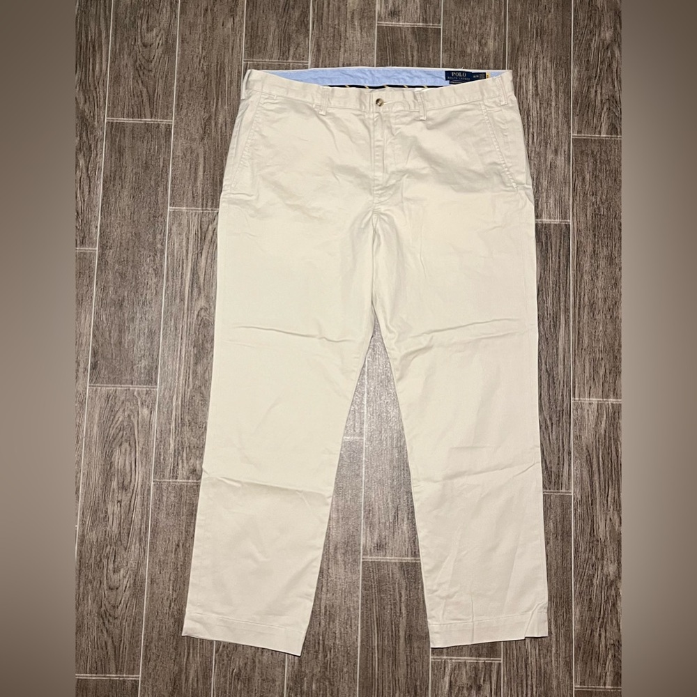 Polo Ralph Lauren Stretch Straight Fit Khaki Chino Pants Cotton Twill 38x30